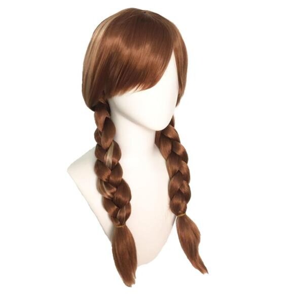Brown Pigtail Wig with Bangs main image 7